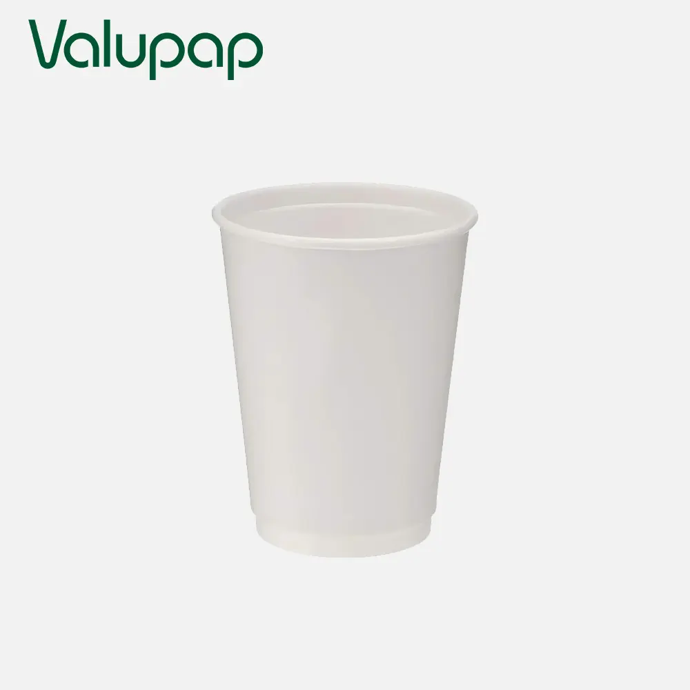 Take out white double wall coffee paper cup