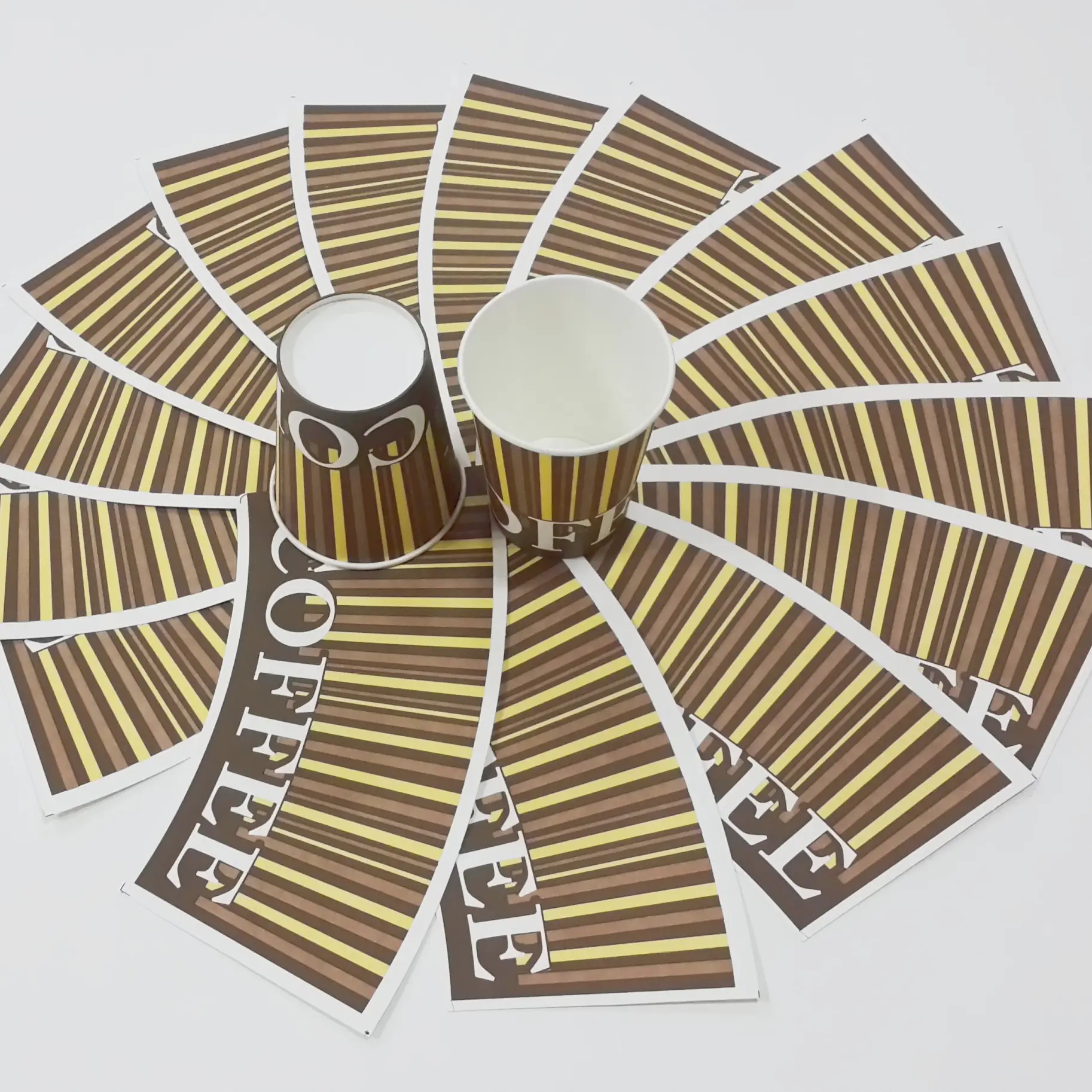 Paper cup fan for making paper cup